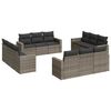 vidaXL Set de sof&aacute;s de jard&iacute;n 12 pzas con cojines rat&aacute;n sint&eacute;tico gris