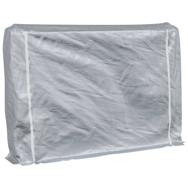 vidaXL Le&ntilde;ero con protector de lluvia 200x25x150 cm acero galvanizado