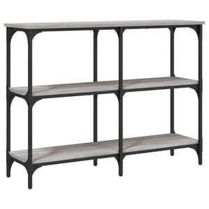 vidaXL Mesa consola madera de ingenier&iacute;a gris Sonoma 100x29x75 cm