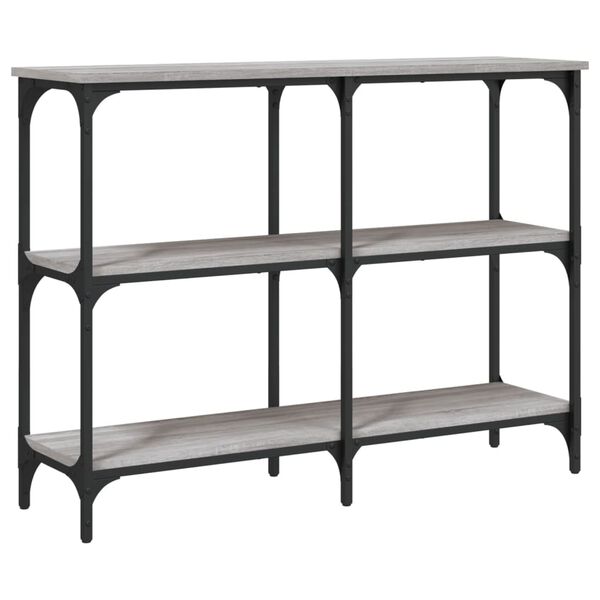 vidaXL Mesa consola madera de ingenier&iacute;a gris Sonoma 100x29x75 cm