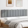 vidaXL Cabecero de cama acolchado Hanko tela gris claro 200 cm