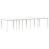 vidaXL Conjunto de Comedor de Jardín 11 pcs Blanco Ratán y acero