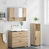 vidaXL Juego de muebles de ba&ntilde;o con caj&oacute;n 3 pcs Roble Sonoma