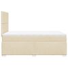 vidaXL Cama box spring con colch&oacute;n tela color crema 120x190 cm