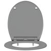 vidaXL Asiento de WC Gris 47 x 37,5 x 3,8 cm Duroplast