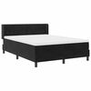 vidaXL Cama tipo Box Spring con colch&oacute;n Negro 200 x 140 cm Terciopelo