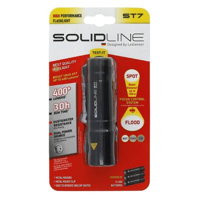 SOLIDLINE Linterna ST7 con clip 400 lm