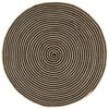 vidaXL Alfombra de yute tejida a mano dise&ntilde;o espiral negro 90 cm