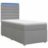 vidaXL Cama box spring con colch&oacute;n Gris Claro 80 x 200 cm Tela