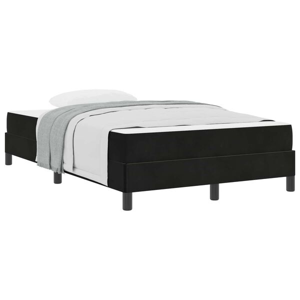 vidaXL Cama tipo Box Spring con colchón Negro 120 x 190 cm tela