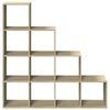 vidaXL Librer&iacute;a divisora 4 niveles madera Sonoma 131,5x29x131,5 cm