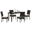 vidaXL Conjunto de Comedor de Jard&iacute;n 5 pcs Negro