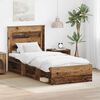 vidaXL Estructura de cama con cabecera Madera vieja 90 x 200 cm