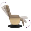 vidaXL Sill&oacute;n reclinable con reposapi&eacute;s cuero sint&eacute;tico capuchino