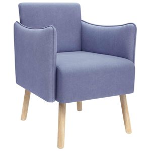 vidaXL Silla de acento Azul jeans Tela