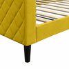 vidaXL Sof&aacute; cama sin colch&oacute;n terciopelo amarillo 100x200 cm