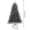 vidaXL Árbol de Navidad artificial con 150 LED Verde 68 x 68 x 120 cm
