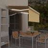 vidaXL Toldo retr&aacute;ctil manual con persiana LED amarillo/blanco 3x2,5 m