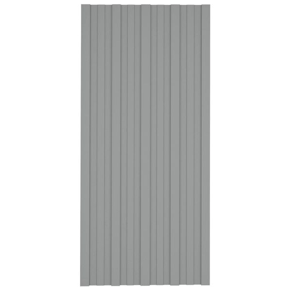 vidaXL Panel de techo 36 pcs Gris 100 x 45 cm Acero galvanizado