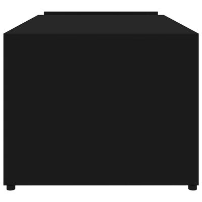 vidaXL Mesa de centro madera contrachapada negro 90x45x35 cm