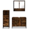 vidaXL Set de muebles ba&ntilde;o 3 pzas madera contrachapada roble ahumado