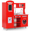 vidaXL Cocinita de juguete MDF roja 80x31x89 cm
