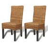 vidaXL Sillas de comedor 2 unidades madera maciza de mango y abac&aacute;