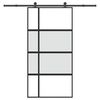 vidaXL Puerta corredera herrajes 102,5x205 cm vidrio templado aluminio
