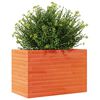 vidaXL Jardinera de madera maciza de pino marr&oacute;n cera 70x40x45,5 cm