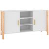 vidaXL Aparador de madera contrachapada blanco 107x38x60 cm
