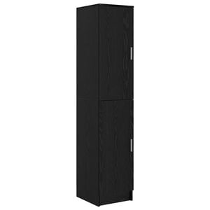 vidaXL Aparador alto Roble Negro 35 x 39 x 168 cm