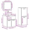vidaXL Juego de muebles de ba&ntilde;o Montaje en la pared 4 pcs Madera vieja