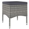 vidaXL Set de comedor jardín 5 pzas ratán sintético madera acacia gris