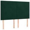 vidaXL Cama box spring con colch&oacute;n terciopelo verde oscuro 140x200 cm