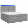 vidaXL Cama box spring con colch&oacute;n Gris Claro 200 x 200 cm Tela