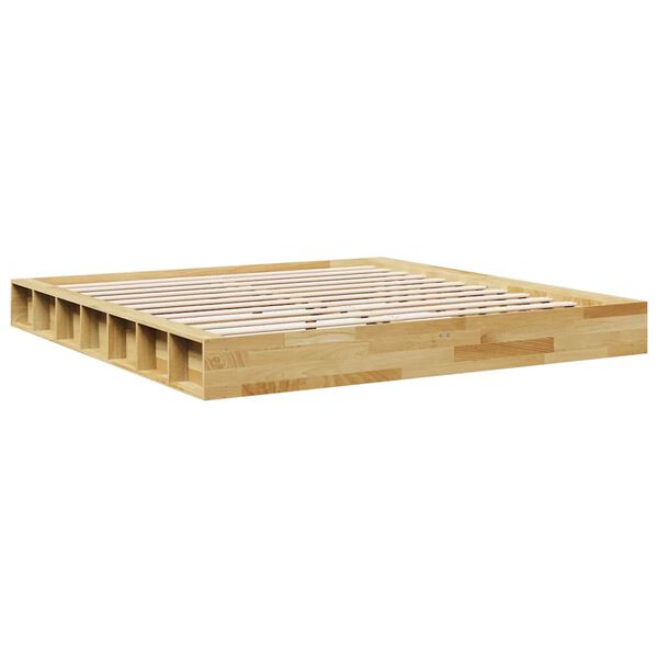 vidaXL Estructura de cama sin colch&oacute;n 180x200 cm madera maciza roble