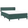 vidaXL Cama box spring con colch&oacute;n terciopelo verde oscuro 140x220 cm
