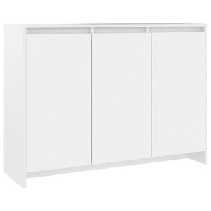 vidaXL Aparador de madera contrachapada blanco 102x33x75 cm