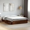 vidaXL Cama con cajones madera de ingenier&iacute;a marr&oacute;n roble 140x190 cm