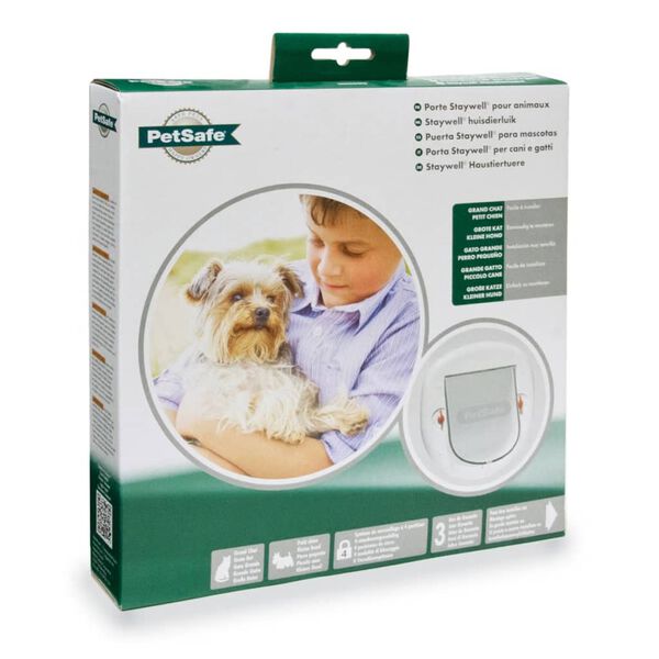PetSafe Puerta de 4 posiciones para mascotas 280 blanca 5001
