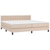 vidaXL Cama box spring con colch&oacute;n cuero sint&eacute;tico capuchino 200x200cm