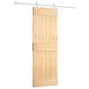 vidaXL Puerta corredera con herrajes madera maciza de pino 70x210 cm