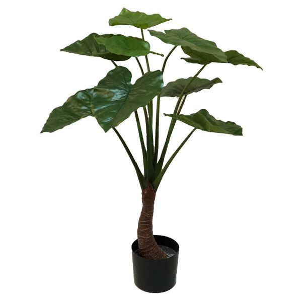 Emerald &Aacute;rbol Alocasia artificial con maceta 90 cm