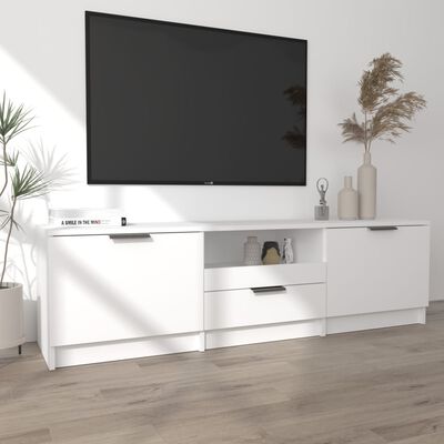 vidaXL Mueble para TV madera contrachapada blanco 140x35x40 cm