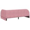 vidaXL Estructura de Cama Esquina con Colch&oacute;n 2 pcs Rosa Terciopelo