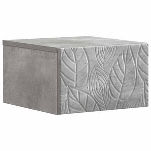 vidaXL Mesita de Noche de Pared Gris Hormig&oacute;n 49 x 34,5 x 20 cm