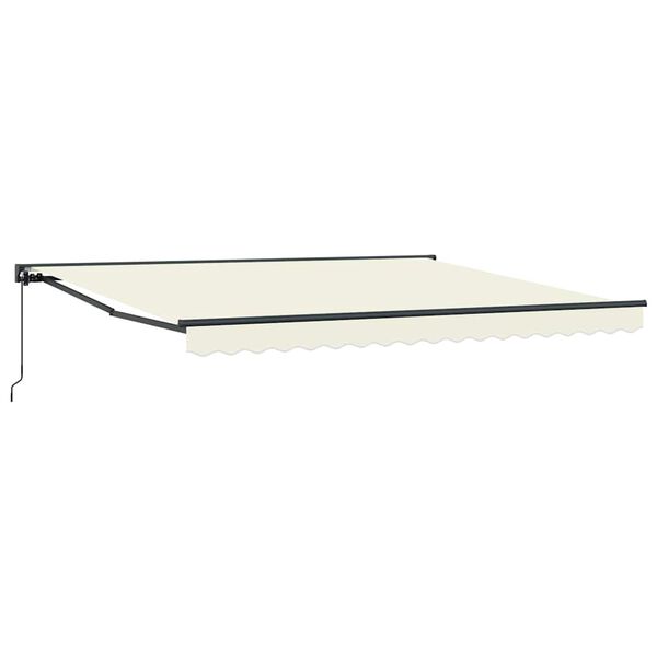 vidaXL Toldo Retr&aacute;ctil Manual Crema 400 x 300 cm Poli&eacute;ster y metal