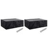 vidaXL Fundas de muebles de jard&iacute;n 2 uds 8 ojales 242x162x100 cm