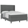 vidaXL Cama tipo Box Spring con colch&oacute;n Gris oscuro 190 x 140 cm tela
