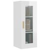 vidaXL Armario de pared colgante blanco brillante 34,5x34x90 cm